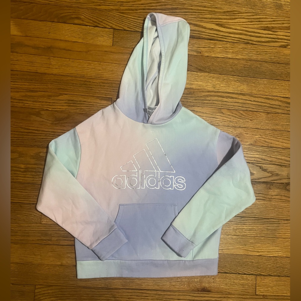 Girls Multi colored hoodie by Adidas size M 10/12